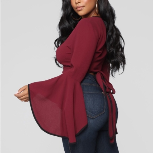 Fashion Nova | Tops | Burgundy Bell 